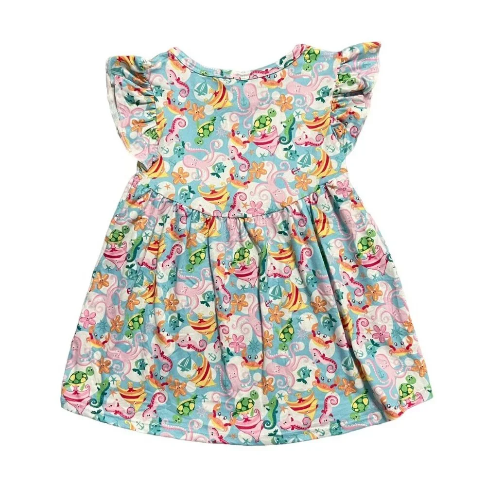 Girls Sz M (3T) Ocean Sea Life Tunic Dress